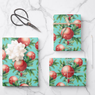 Pomegranate Pattern Wrapping Paper Sheet