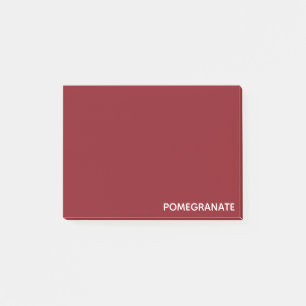 Pomegranate red color name post-it notes