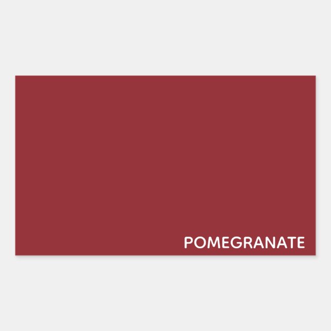 Pomegranate red color name sticker (Front)