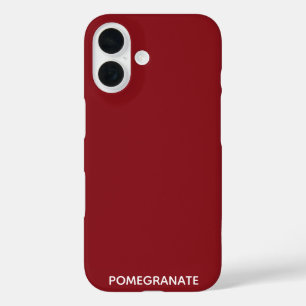 Pomegranate red colour name iPhone 16 case
