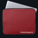 Pomegranate red colour name laptop sleeve<br><div class="desc">The seeds of the pomegranate are encased in sweet juicy jewels of a rich red colour.</div>