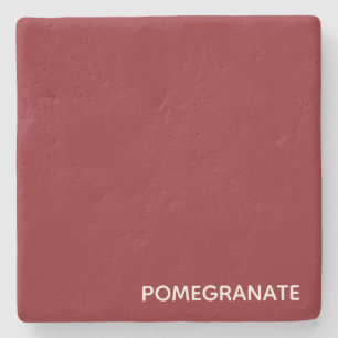 Pomegranate red colour name stone coaster