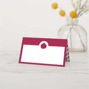 Pomegranate Red Tabletop Place Card