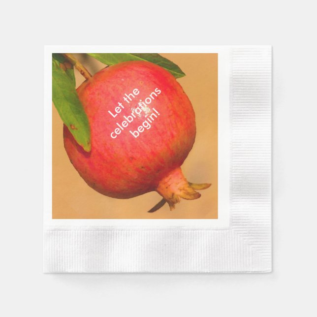 Pomegranate Rosh HaShana Napkin (Front)