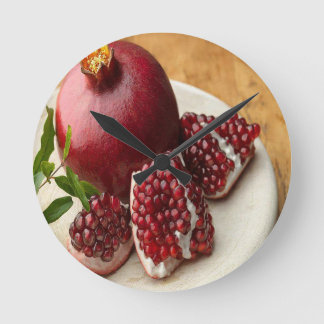 Pomegranate Round Clock