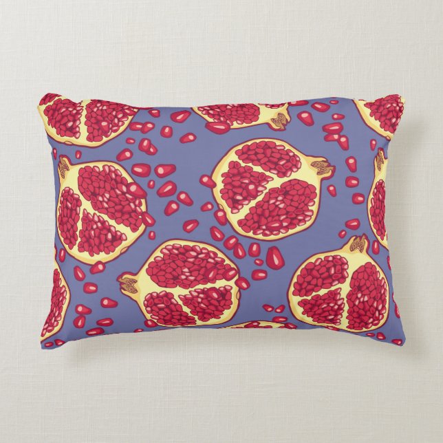 Pomegranate seamless pattern. accent pillow (Front)