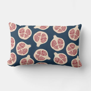 Pomegranate seamless pattern,background with pomeg lumbar pillow