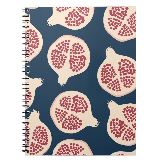 Pomegranate seamless pattern,background with pomeg notebook (Front)