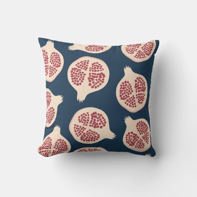Pomegranate seamless pattern,background with pomeg throw pillow (Front)