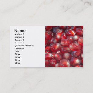 Pomegranate seeds business card