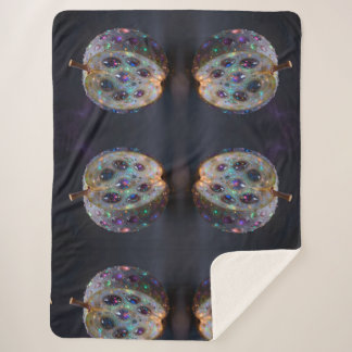 Pomegranate  sherpa blanket