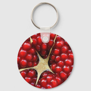 Pomegranate slice keychain