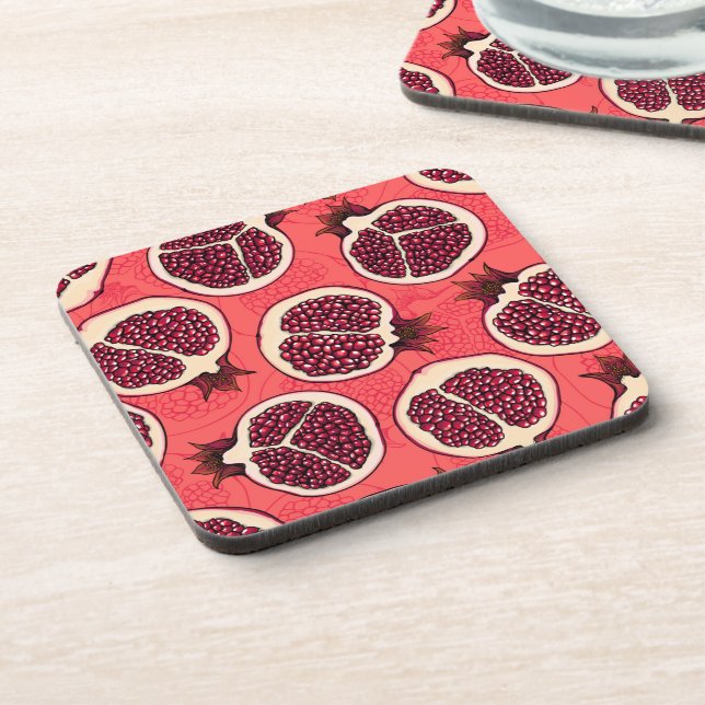 Pomegranate slices 2 coaster (Left Side)