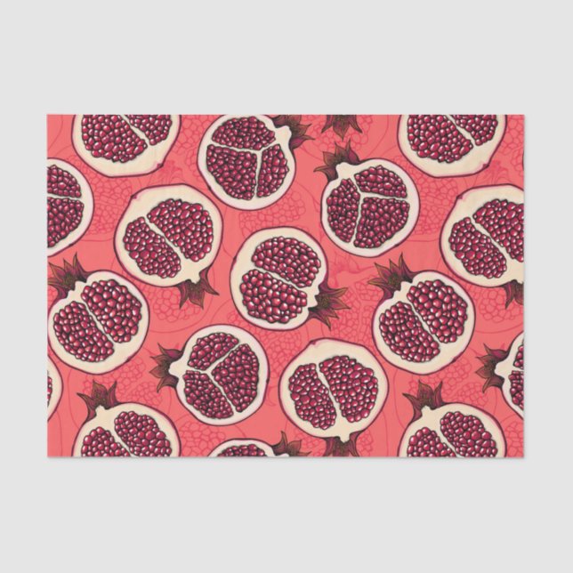Pomegranate slices 2 tissue paper (Front)