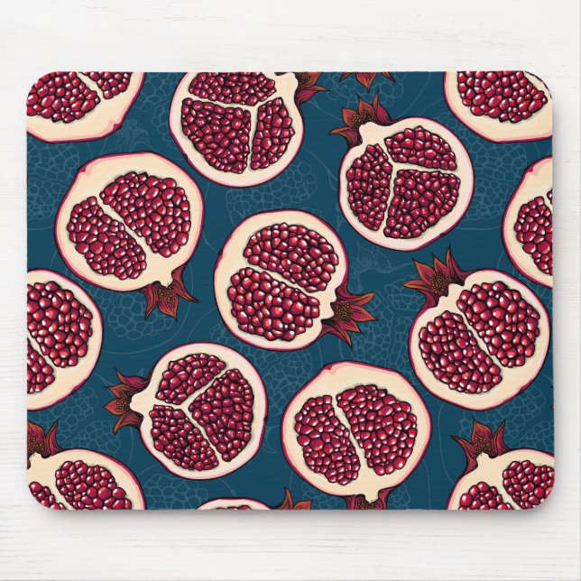 Pomegranate slices mouse pad (Front)