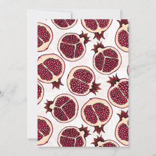 Pomegranate slices on white