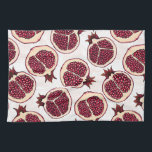 Pomegranate slices on white kitchen towel<br><div class="desc">Pomegranate slices seamless pattern drawn in Illustrator</div>