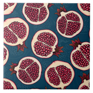 Pomegranate slices tile