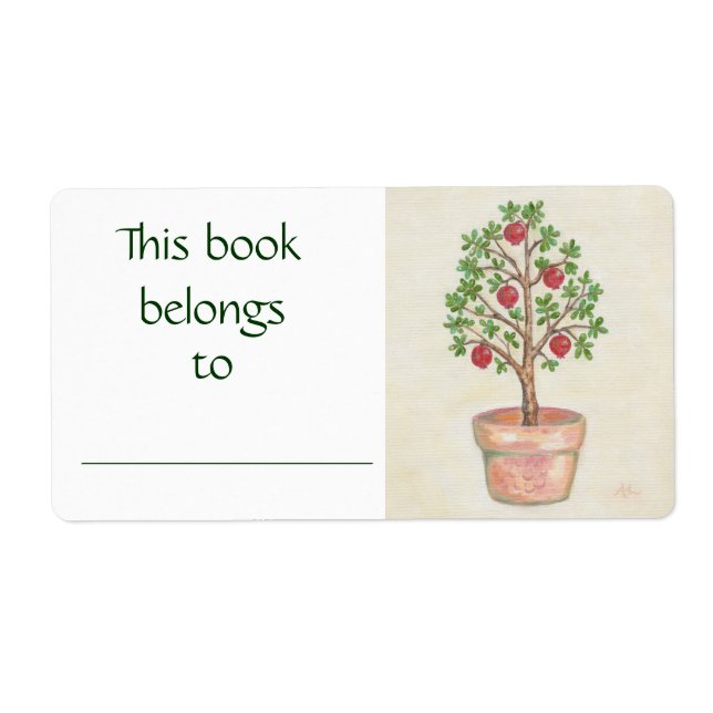 Pomegranate Tree book label (Front)