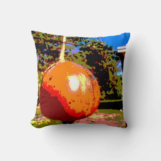 Pomegranate Tree, Florida Sunshine Throw Pillow (Front)