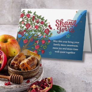 Pomegranate Tree Shana Tova Rosh Hashanah Card