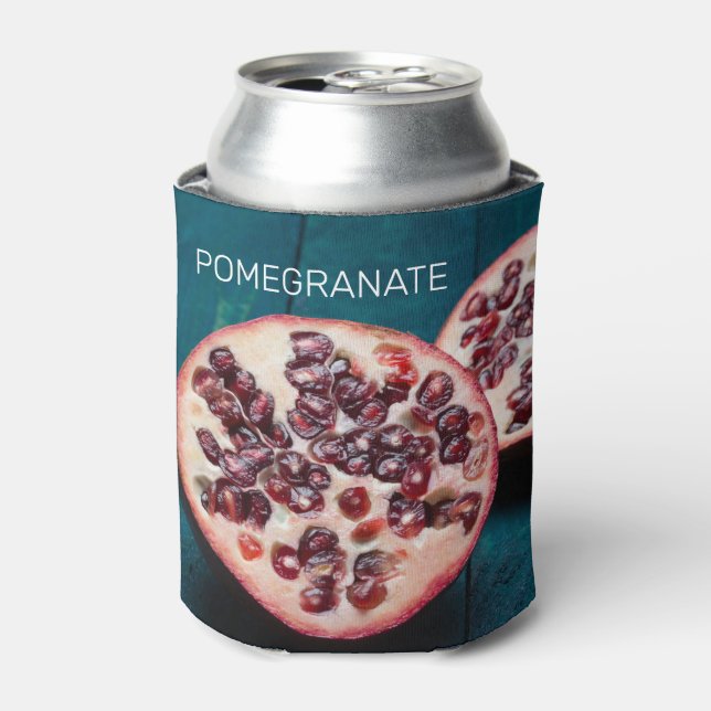 Pomegranate Vegan Fruit Gourmet Foodie Souvenir Can Cooler (Can Front)
