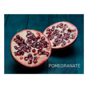 Pomegranate Vegan Fruit Gourmet Foodie Souvenir Poster