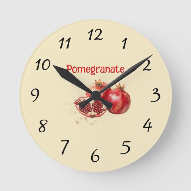 Pomegranate Wall Clock (Front)