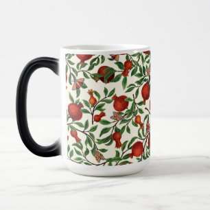 Pomegranates and Bella Moths on off white Magic Mug