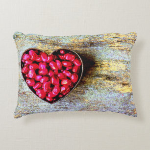 "Pomegranates Heart Fruit" Cute Photo. Buy Now Accent Pillow
