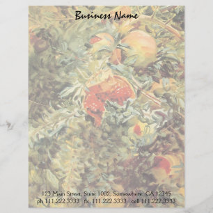 Pomegranates II by John Singer Sargent Letterhead