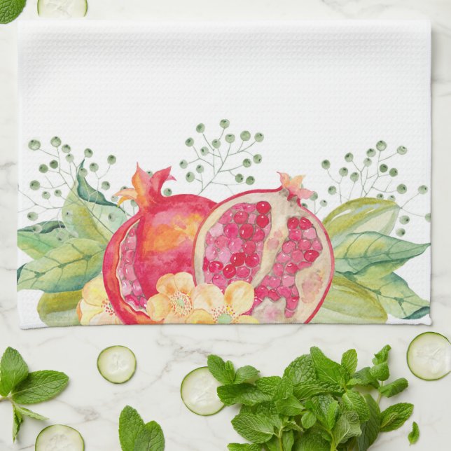 Pomegranates Kitchen Towel (Folded)