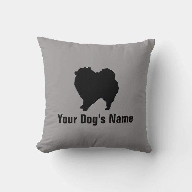 Pomeranian ポメラニアン throw pillow (Front)