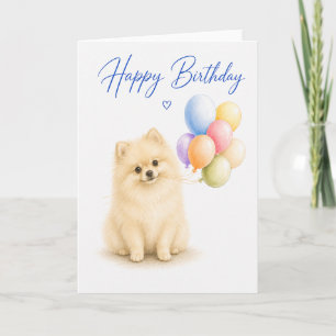 Pomeranian Birthday Card