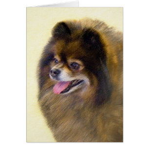 Pomeranian Black and Tan Painting Original Dog Art