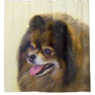 Pomeranian Black and Tan Painting Original Dog Art