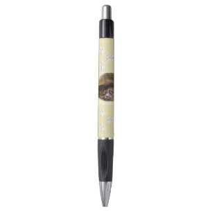 Pomeranian Black and Tan Painting Original Dog Art Pen