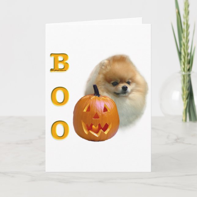 Pomeranian Boo Card (Front)