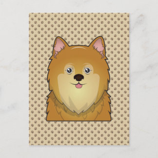 Pomeranian Cartoon Postcard