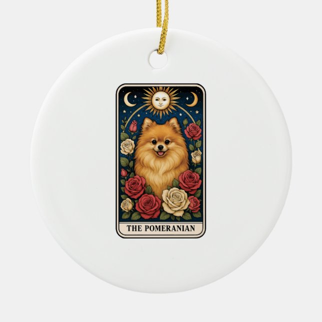 Pomeranian Ceramic Ornament (Front)