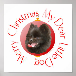 Pomeranian Christmas Poster
