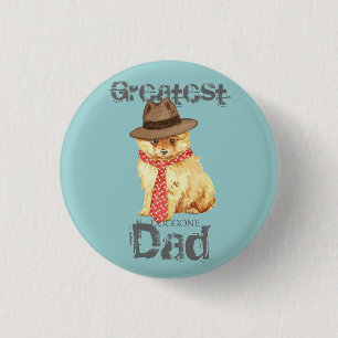 Pomeranian Dad 1 Inch Round Button