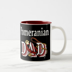 Pomeranian Dad Gifts Two-Tone Coffee Mug