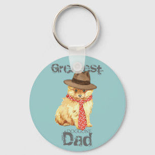 Pomeranian Dad Keychain