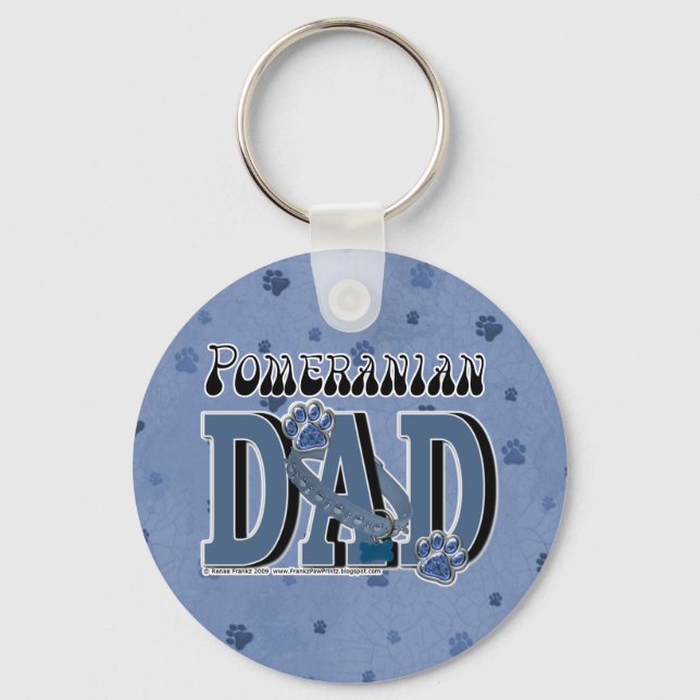 Pomeranian DAD Keychain (Front)