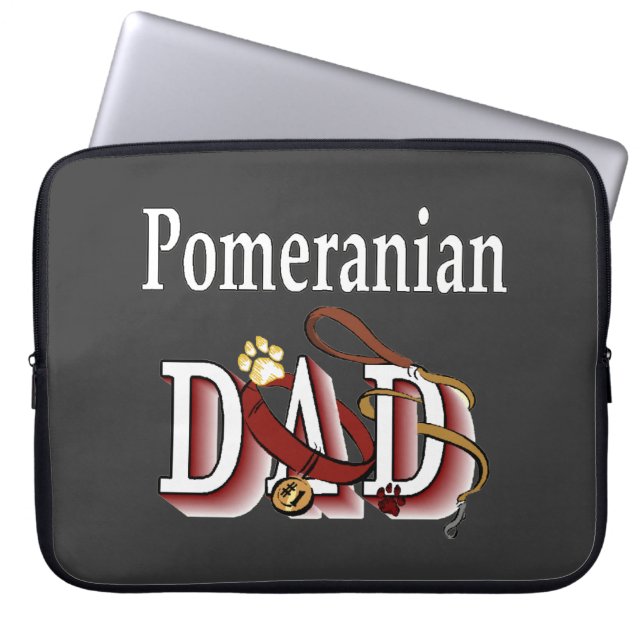 Pomeranian Dad Laptop Sleeve (Front)