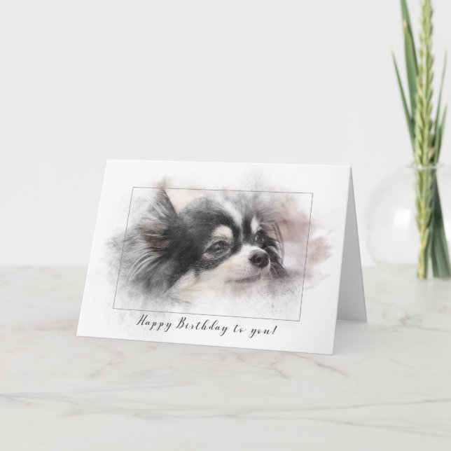 Pomeranian dog birthday card (Front)