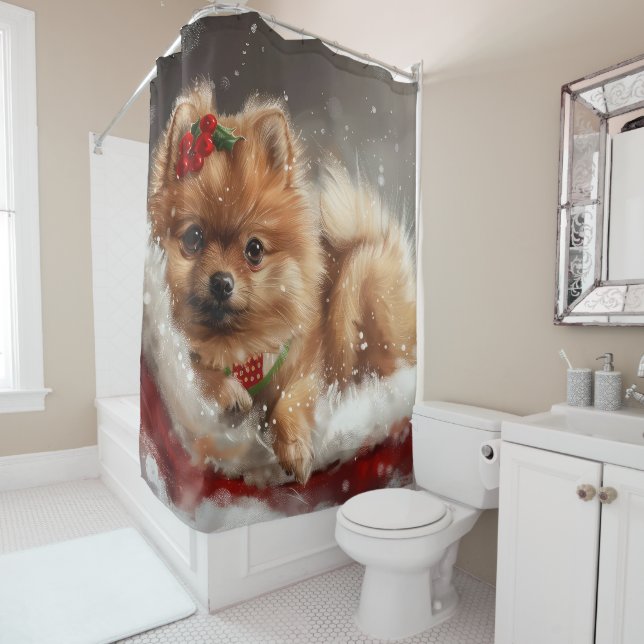 Pomeranian Dog Christmas Festive (In Situ)