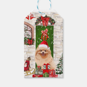 Pomeranian Dog Christmas   Gift Tags