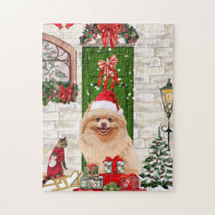 Pomeranian Dog Christmas  Jigsaw Puzzle